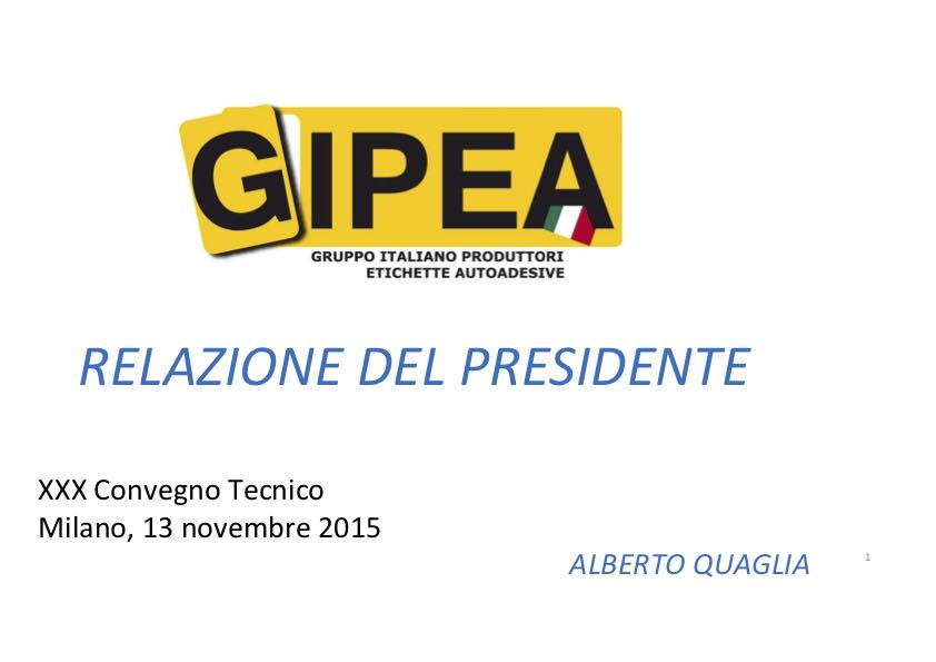 Convegno Tecnico GIPEA 2015